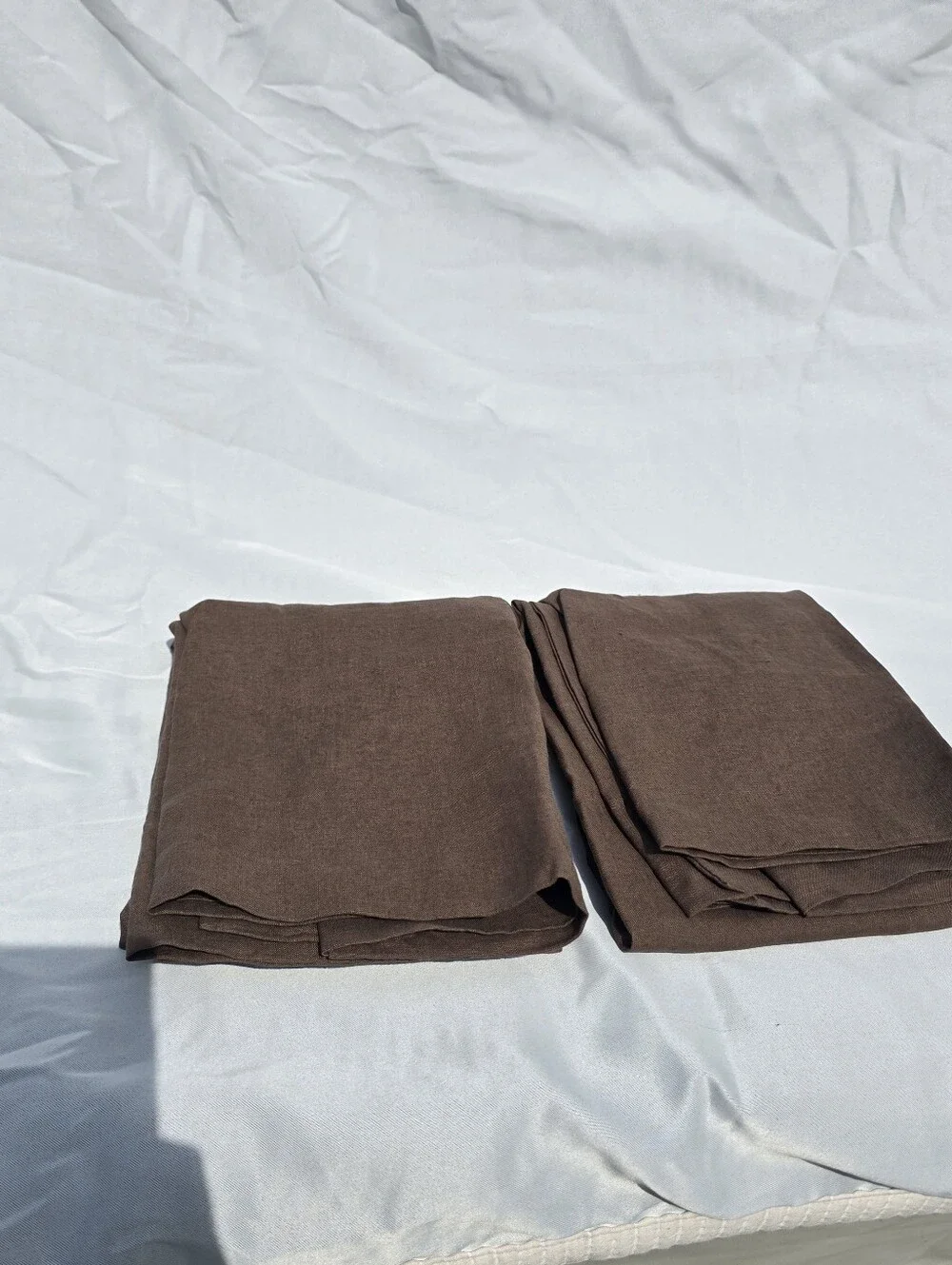 Quince 100% European Linen Expresso King Sham SET Of 2 Dark Brown